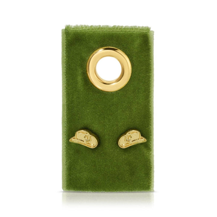 Velvet Gift Tag-Gold Cowgirl Hat Studs