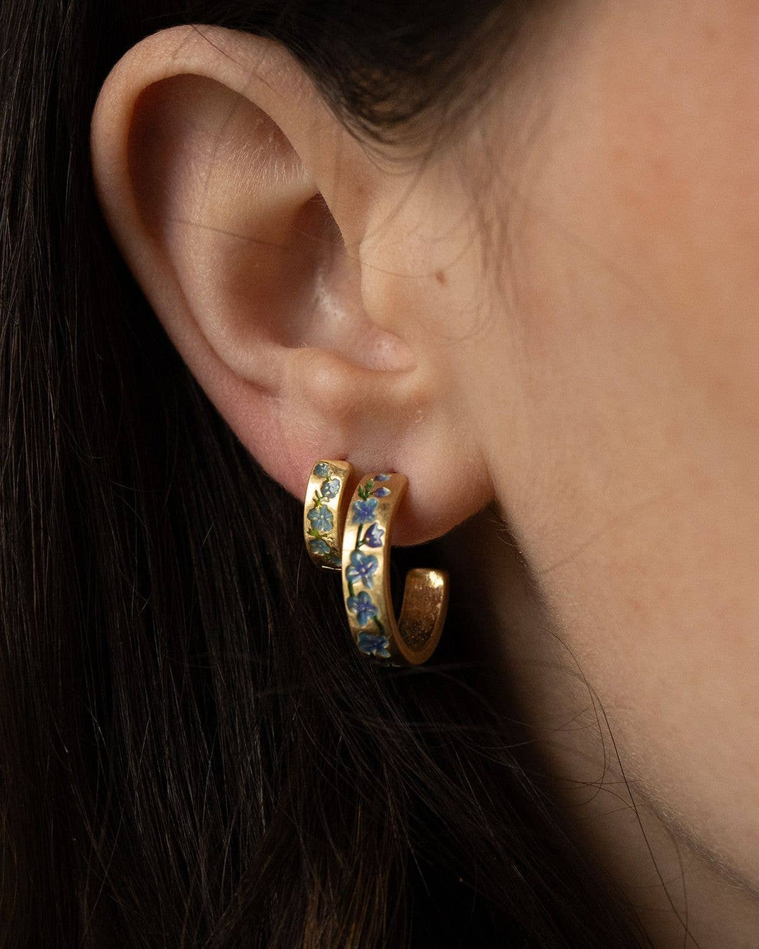 Forget-Me-Not Mini Hoops