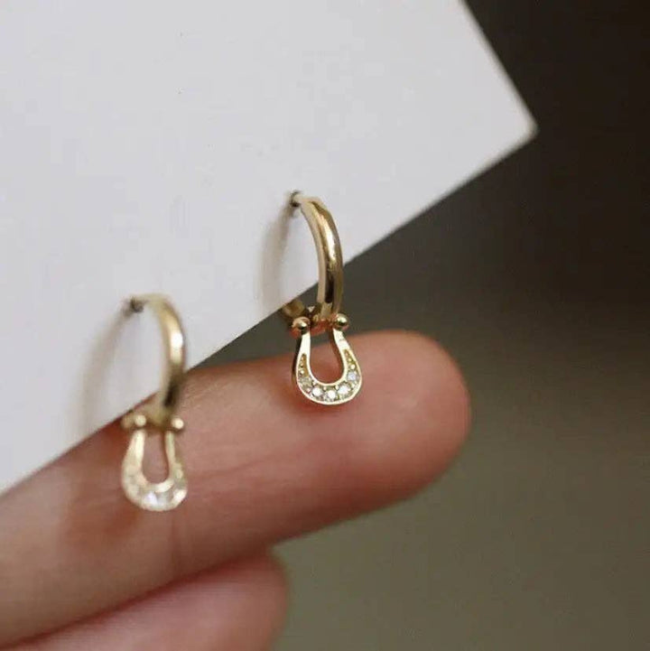 Horseshoe Huggie Earrings