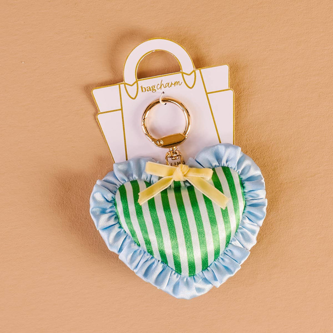 Puffy Heart Bag Charm–Cool Crush