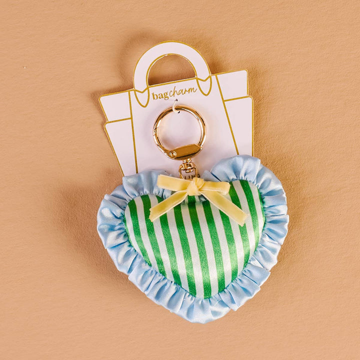 Puffy Heart Bag Charm–Cool Crush