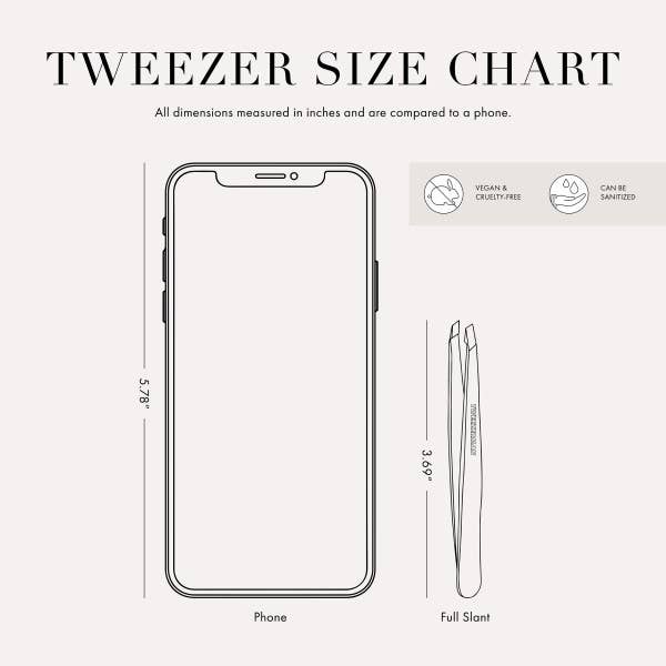 Retail-Slant Tweezer Platinum Silver