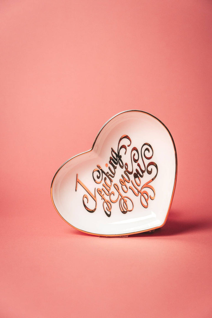 I Fucking Love You Heart Dish