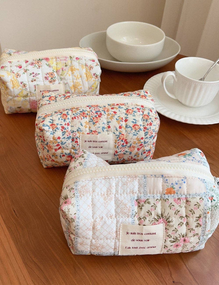Floral Print Padded Simple Cosmetic Bag DPB2416
