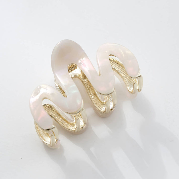 Willow Mini Rosé | Mini Squiggle Metal Claw Clip