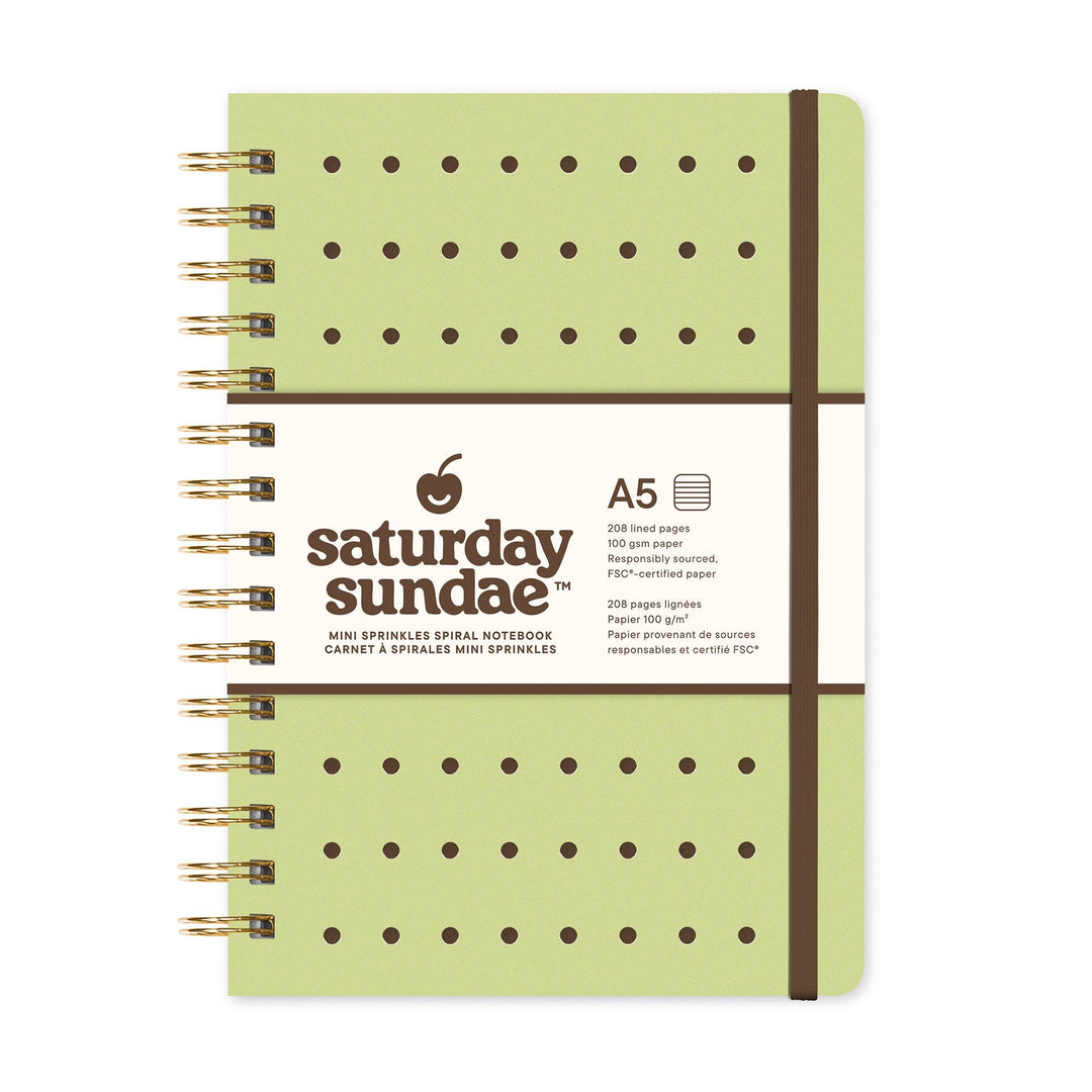 Spiral Notebook-Matcha A5 Mini Sprinkles