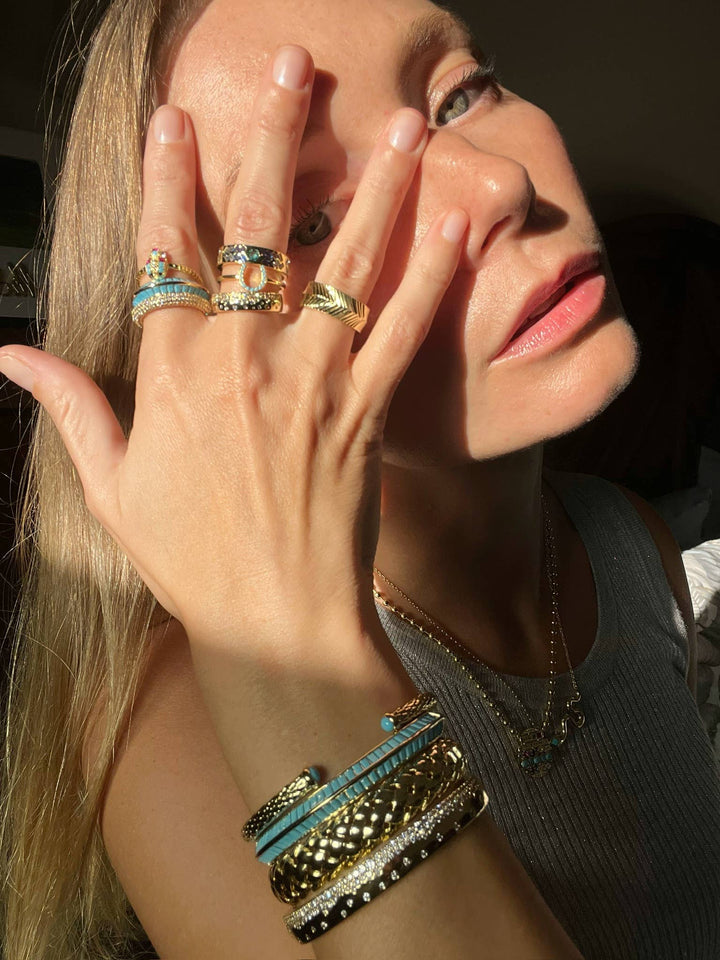 Bracelet-14k Gold Plate Champagne Fizz