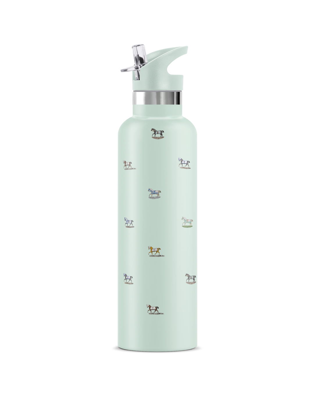 VEREDUS I Horse Motif Lt Blue  |  25 oz Insulated Water Bottle