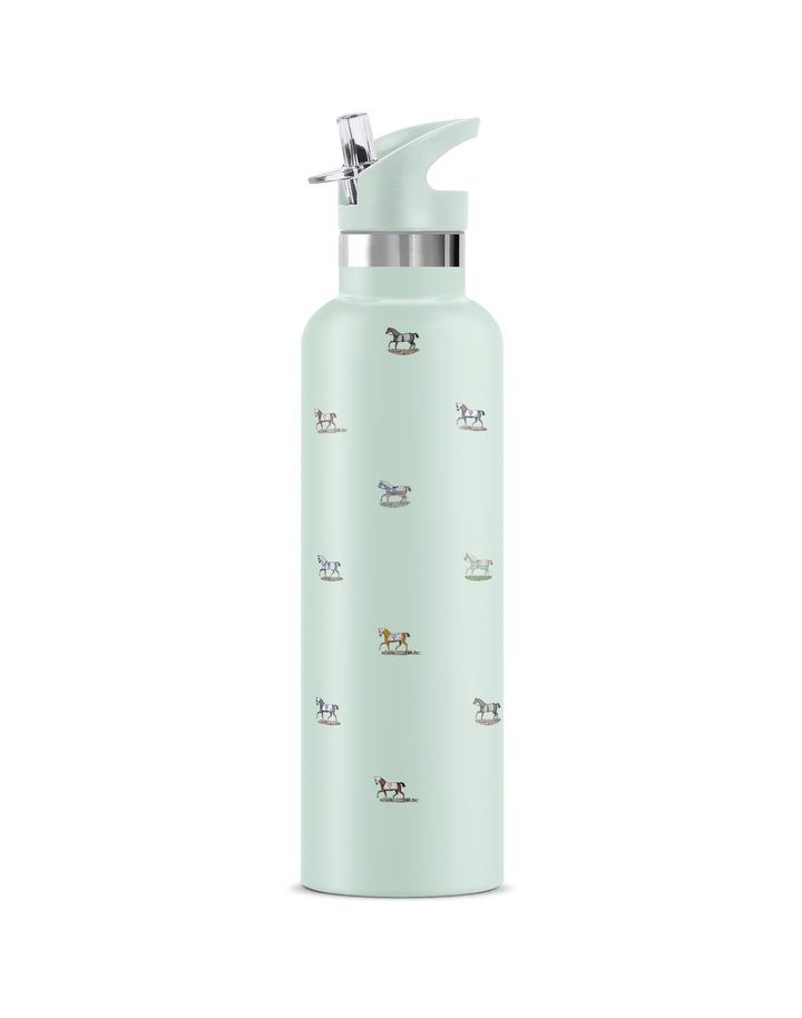 VEREDUS I Horse Motif Lt Blue  |  25 oz Insulated Water Bottle