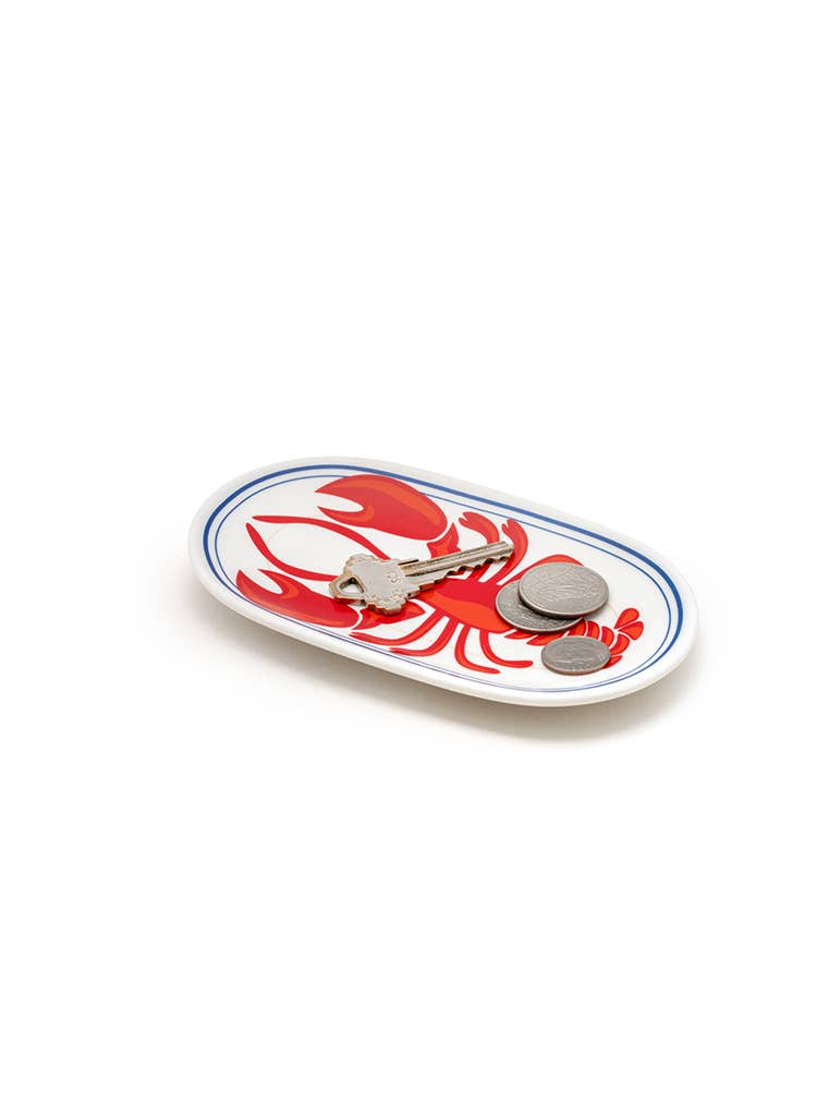 Ceramic Trinket & Jewelry Tray / Dish - Red Lobster