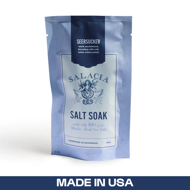Salt Soak-Seersucker: Sandalwood & Cotton 3oz