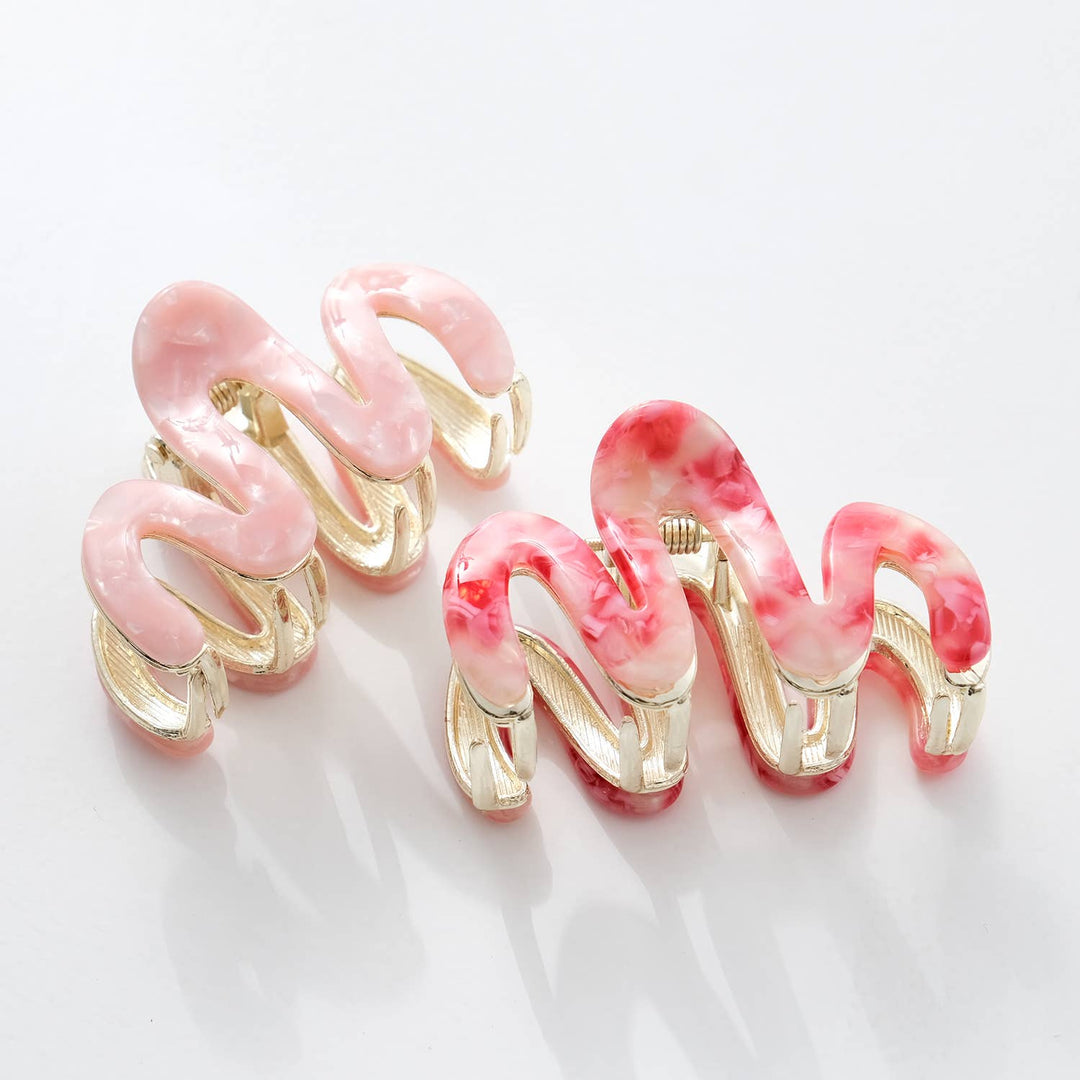 Willow Mini Rosé | Mini Squiggle Metal Claw Clip