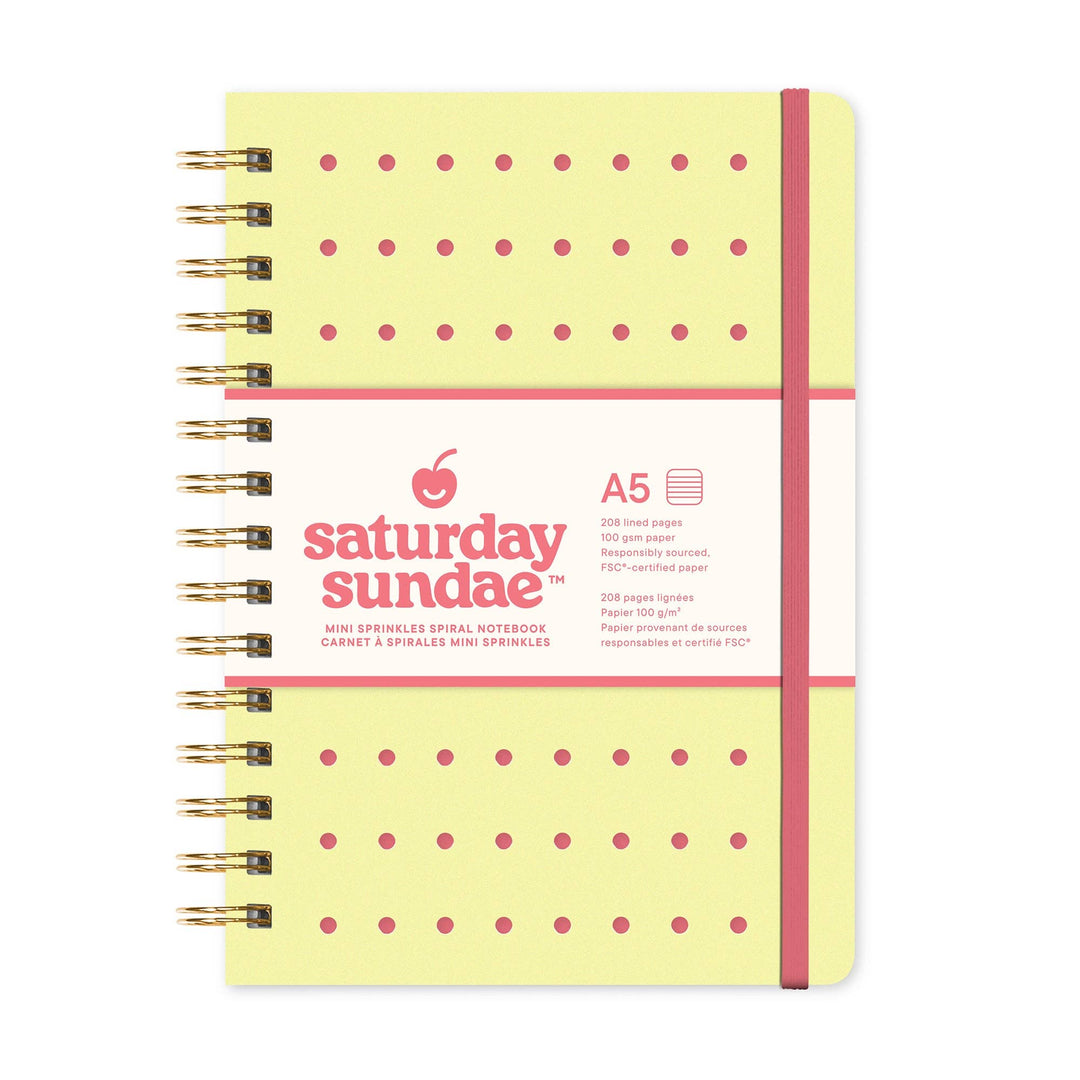 Spiral Notebook-Limoncello A5 Mini Sprinkles