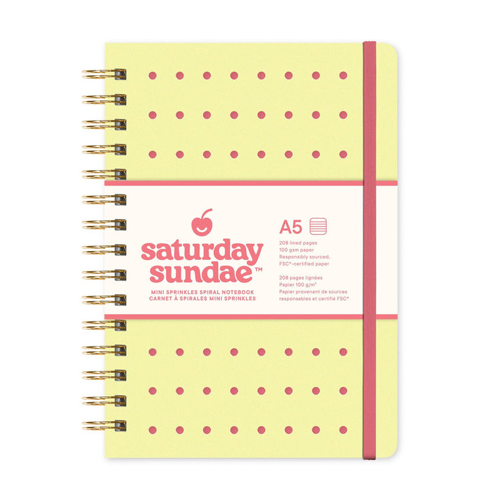 Spiral Notebook-Limoncello A5 Mini Sprinkles