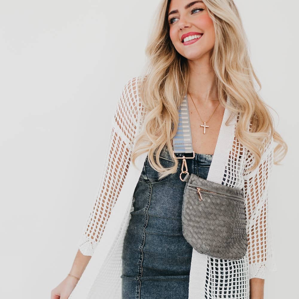 Westlyn Woven Bum Bag-Leather