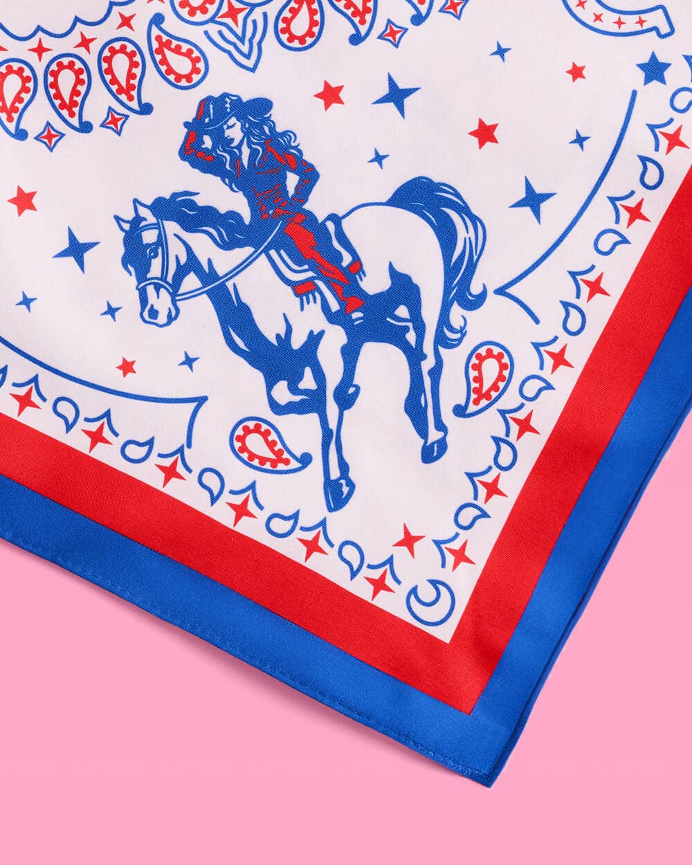Cowgirl Bandana-Americana 27 Inch | Pink Western Rodeo Bach
