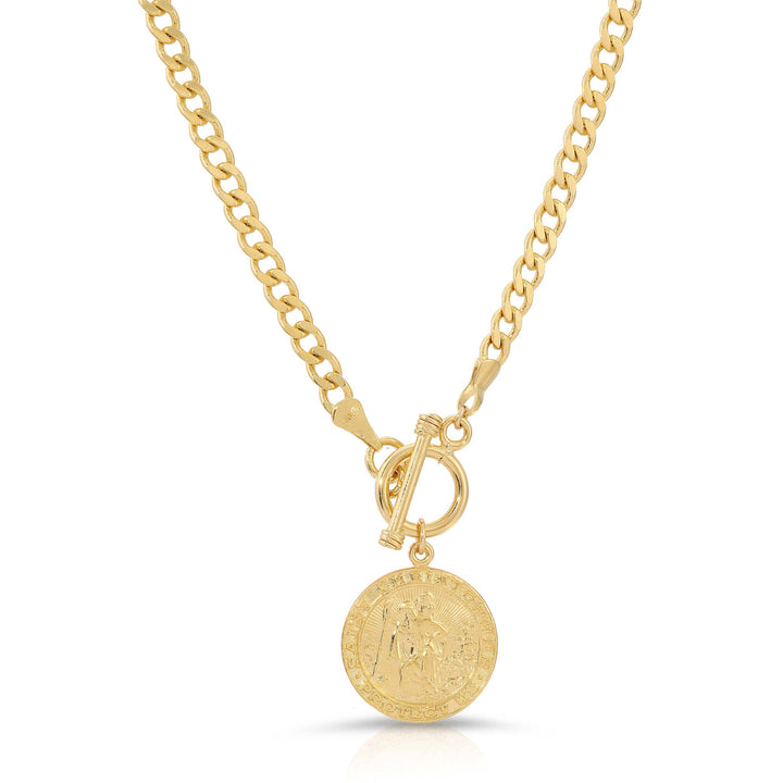 Necklace-Gold Saint Christopher Toggle