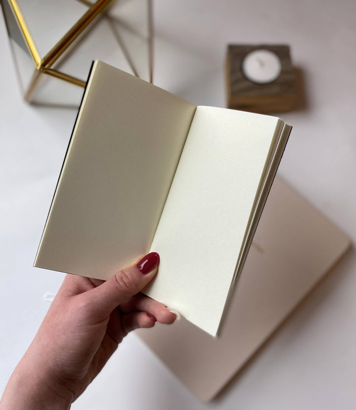 Custom Text Foil Embossed Mini Notebook: Burgundy / Gold shimmer