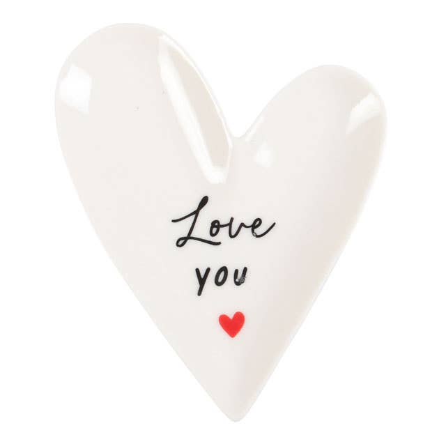 Love You Heart Shaped Valentine's Day Trinket Dish