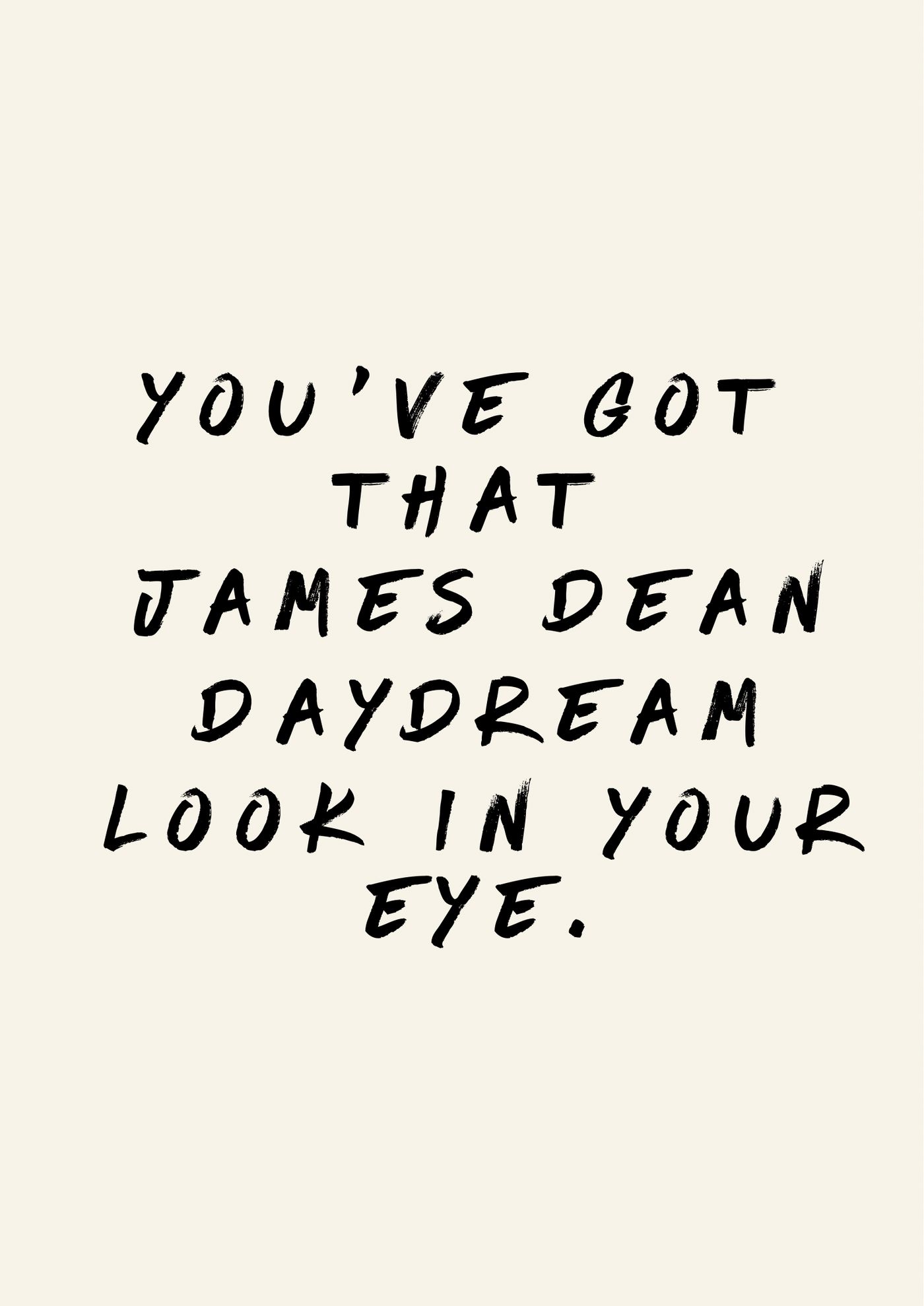 James Dean Daydream Taylor Swift Lyrics Print