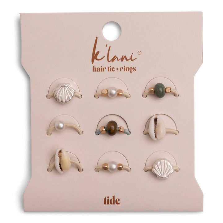 Hair Tie Rings-Tide Seashell Beach Vibe