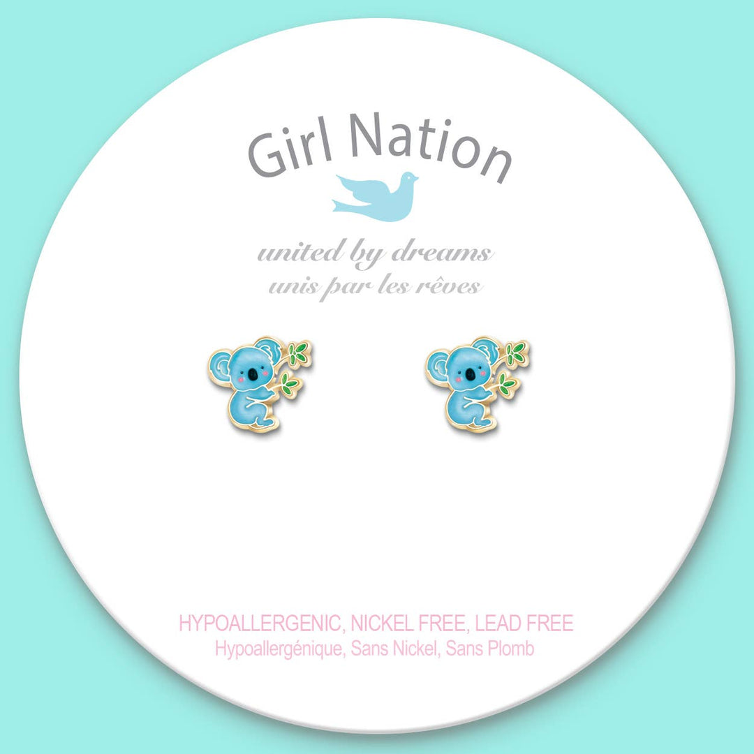 Stud Earrings-Cutie Koala