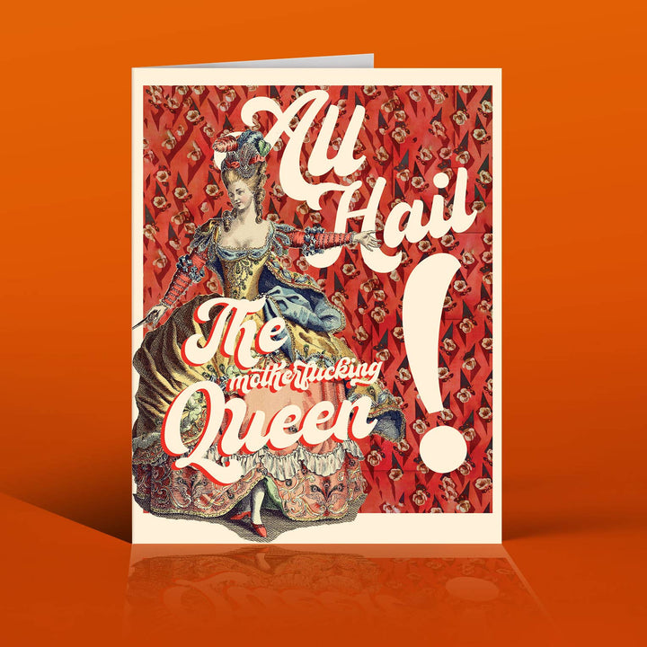 Greeting Card-ALL HAIL QUEEN! women, queer, gay, mom, birthday, women