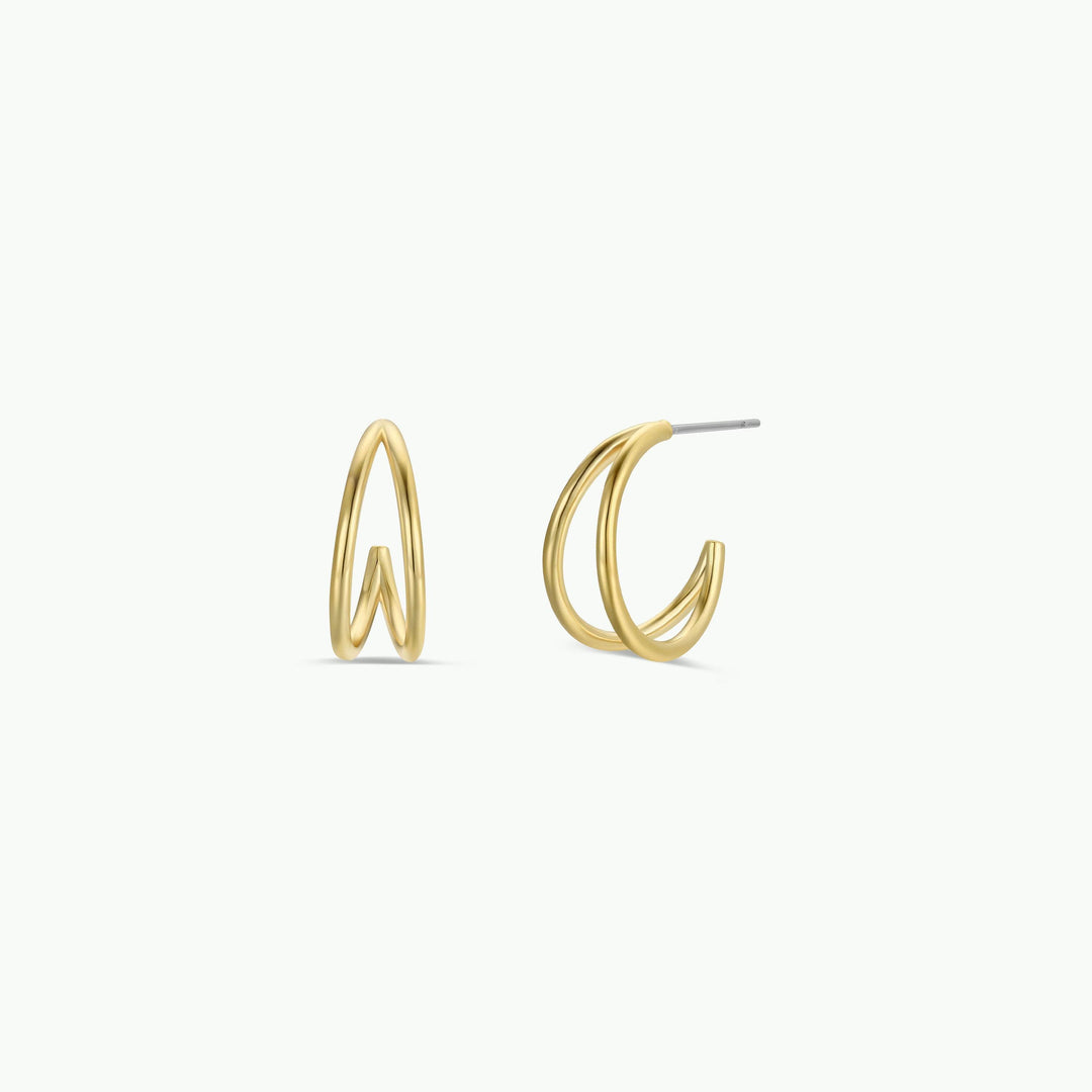 Earrings-Illusion Double Hoops