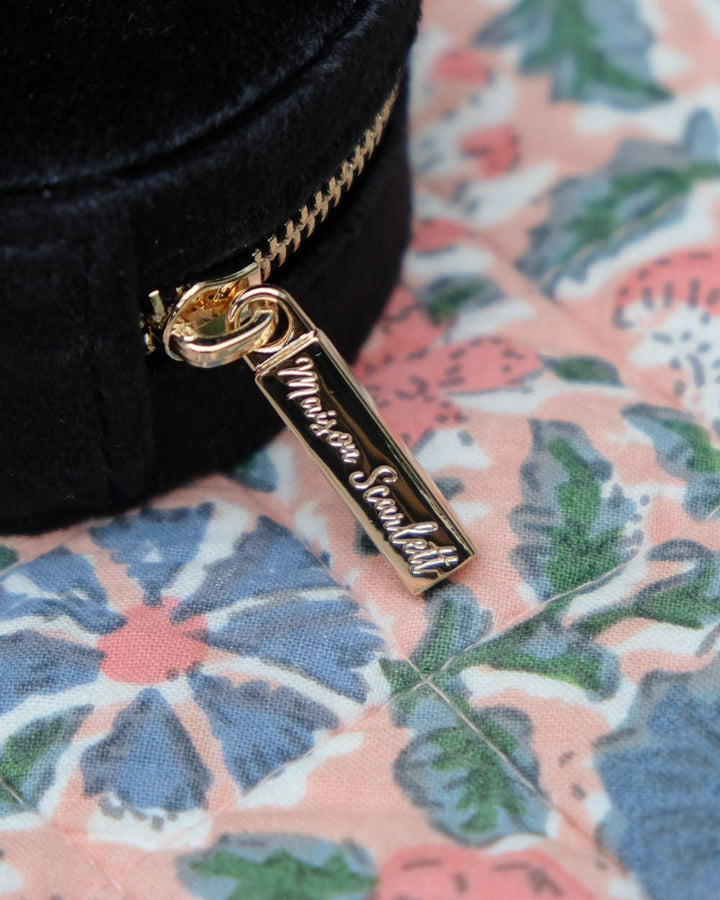 Yvonne-Velvet Round Travel Jewelry Box