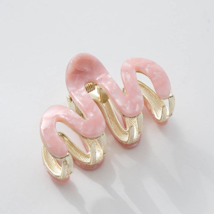 Willow Mini Rosé | Mini Squiggle Metal Claw Clip