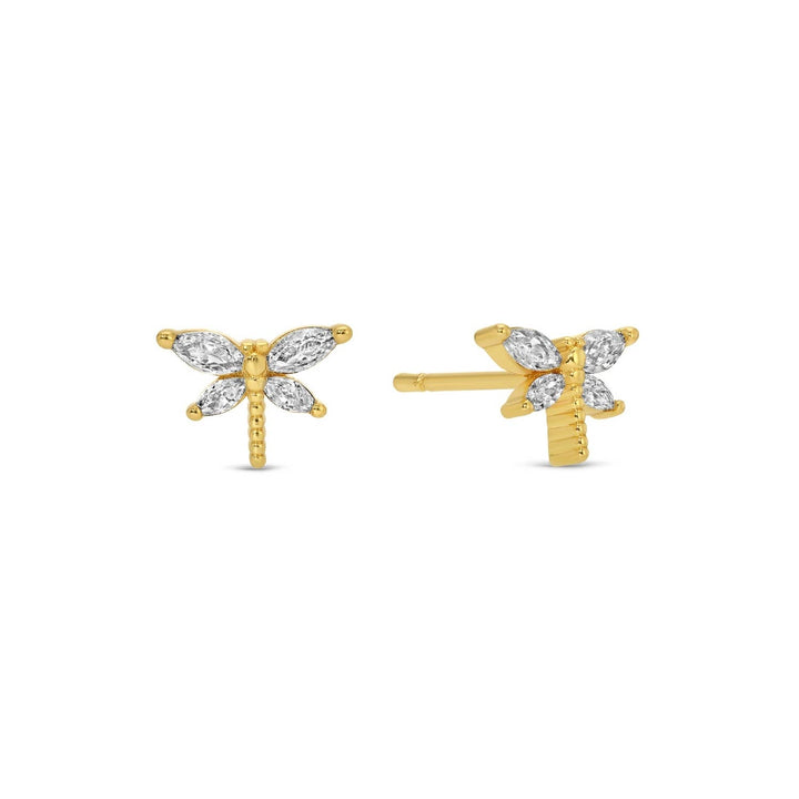 Velvet Gift Tag-Dragonfly Studs
