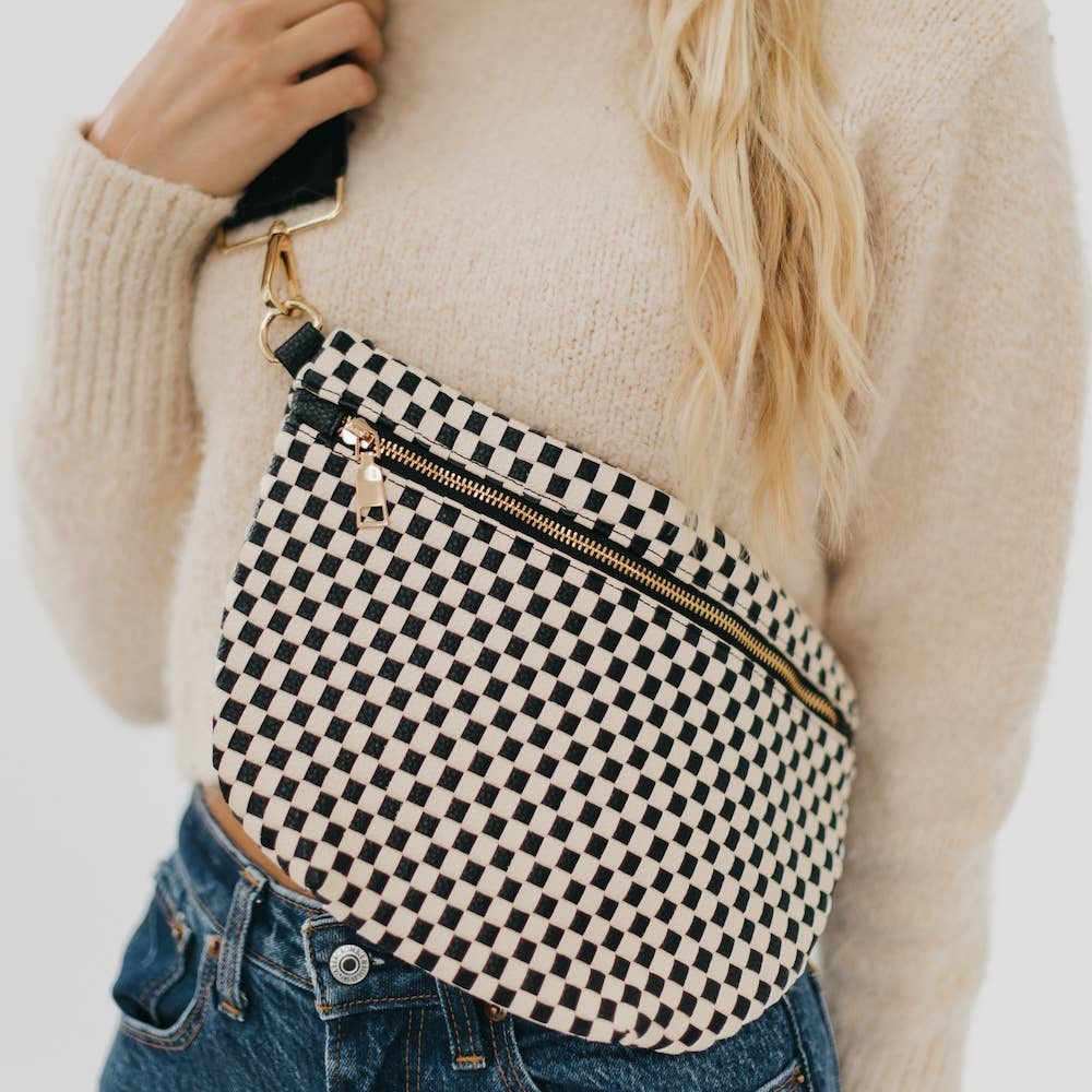 Westlyn Woven Bum Bag-Leather