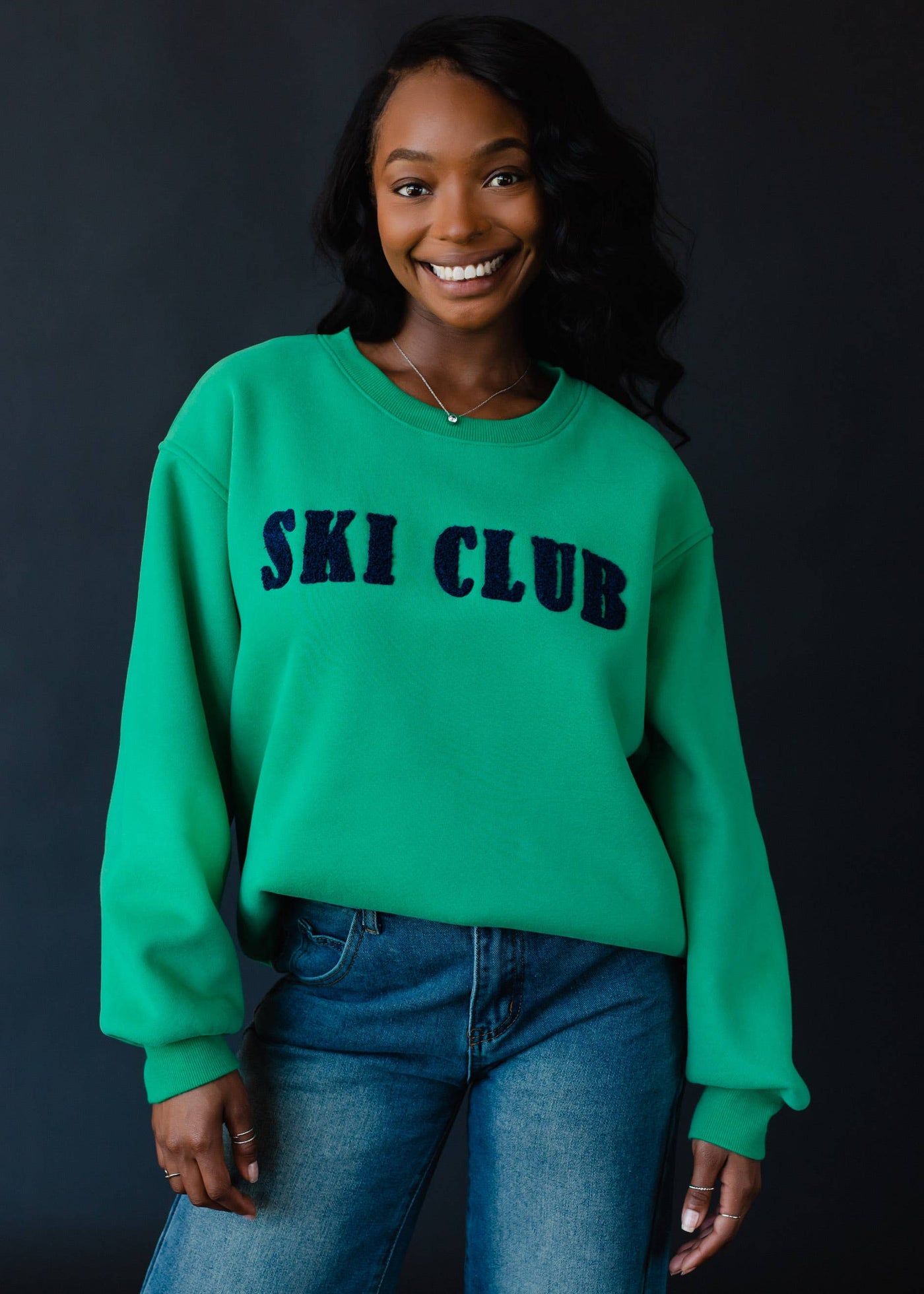 Green Ski Club Sweatshirt