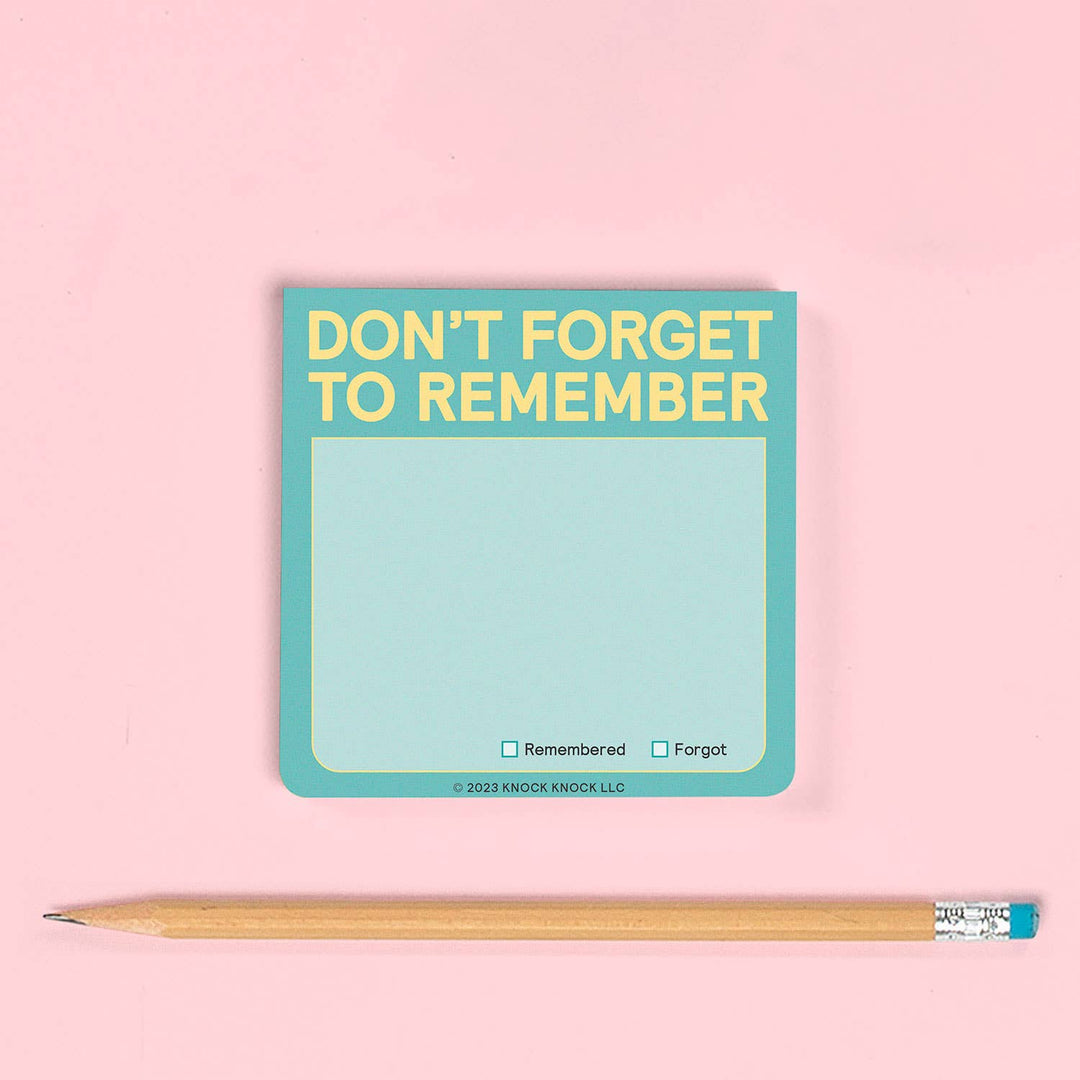 Sticky Note Pad-Don’t Forget to Remember (Pastel Version)