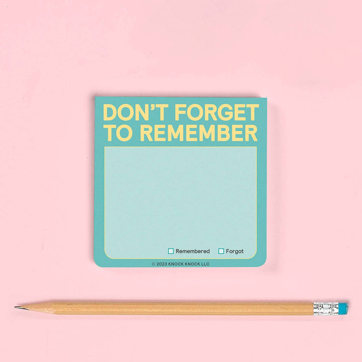 Sticky Note Pad-Don’t Forget to Remember (Pastel Version)