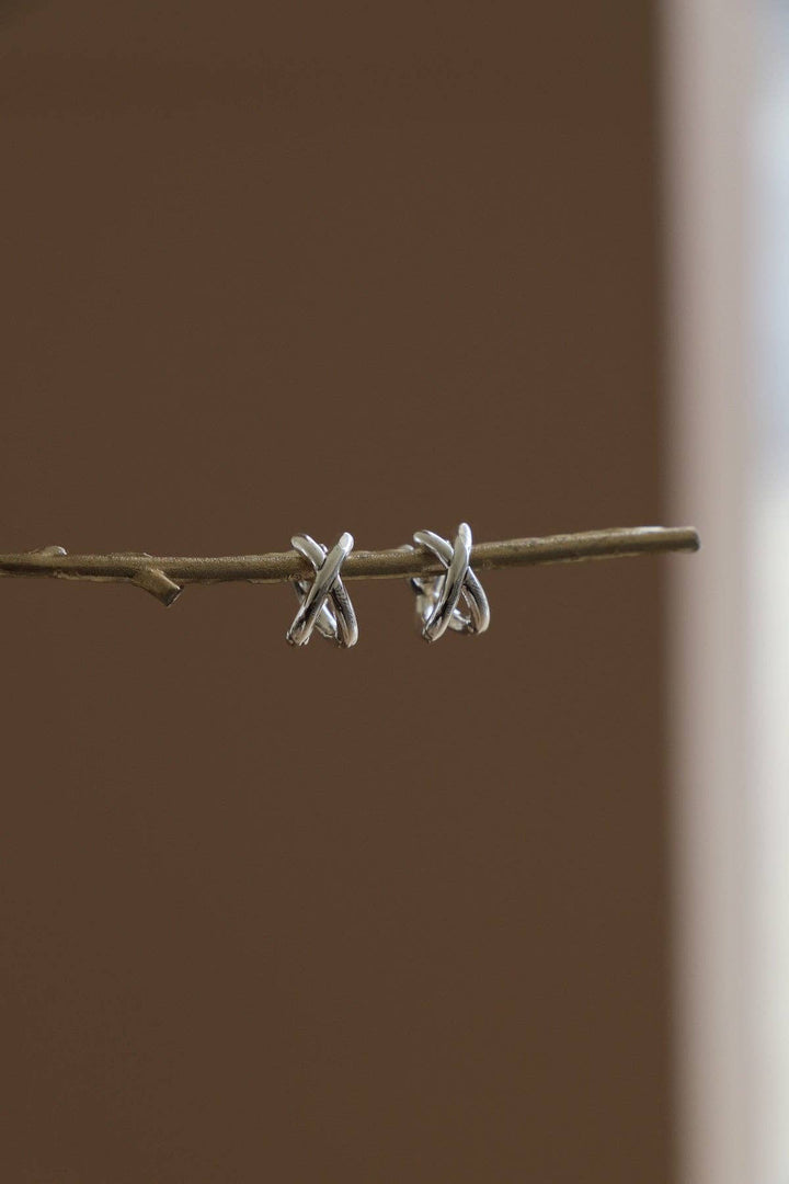 E1765 Earrings-Silver Axel Huggies