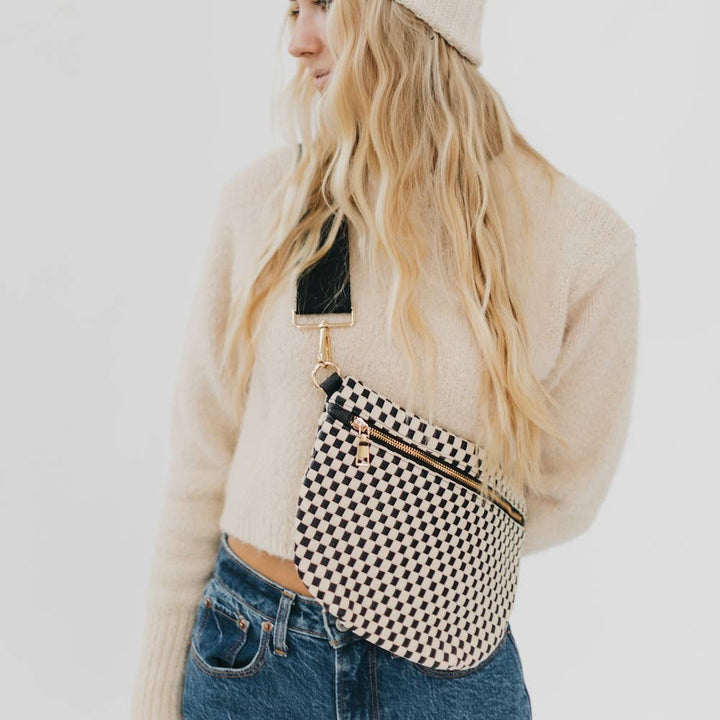 Westlyn Woven Bum Bag-Leather