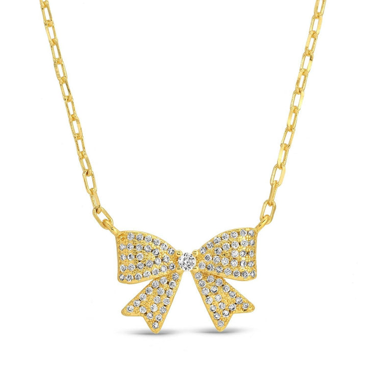 Necklace-Dainty Bow & Sparkle