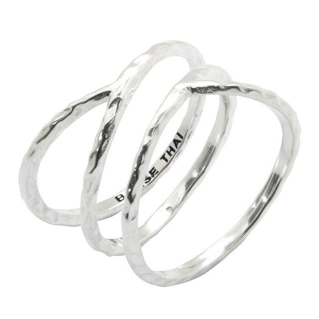 Ring-Criss Cross Sterling Silver