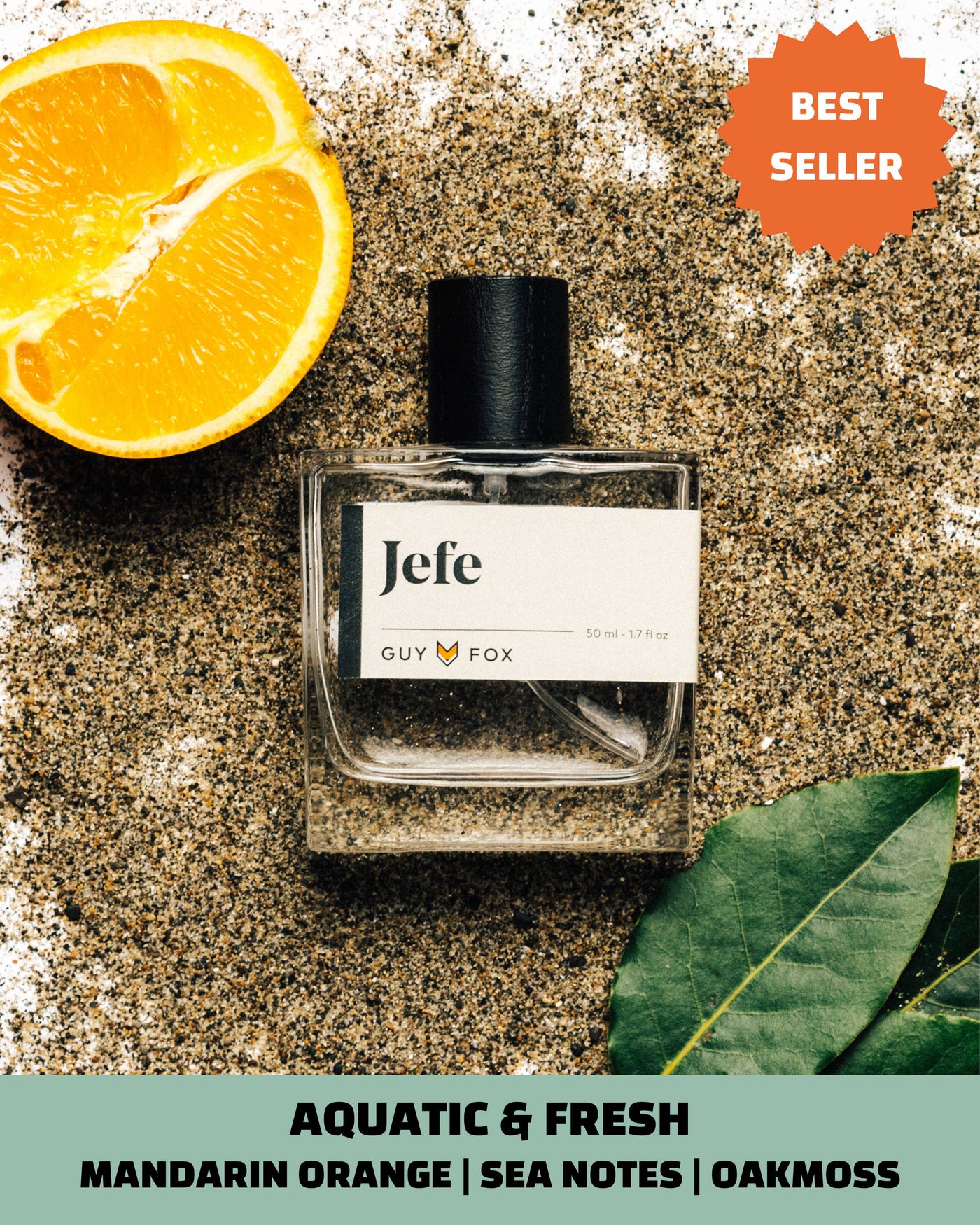 Jefe - Men's Cologne - Mandarin, Sea Notes, Oakmoss 1.7oz