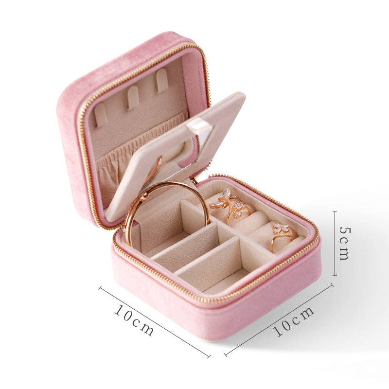 Plush Solid Color Travel Jewelry Case DPC251613