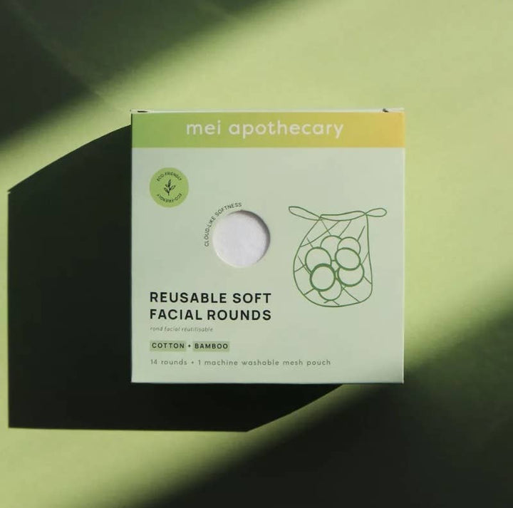 Mei Apothecary Reusable Soft Facial Rounds - 14pk