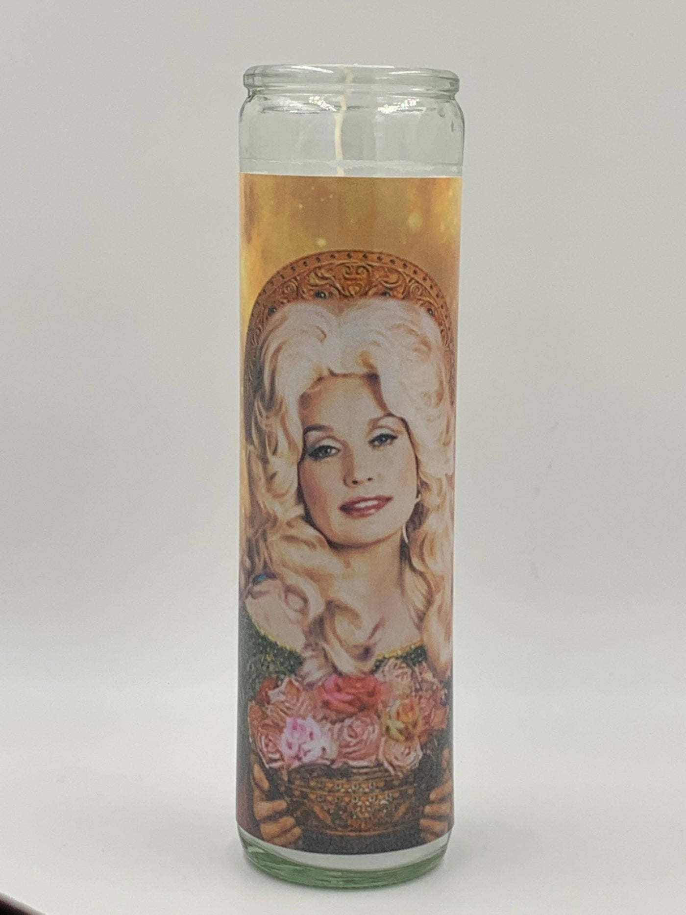 Prayer Candle-Dolly Parton Yellow Flowers