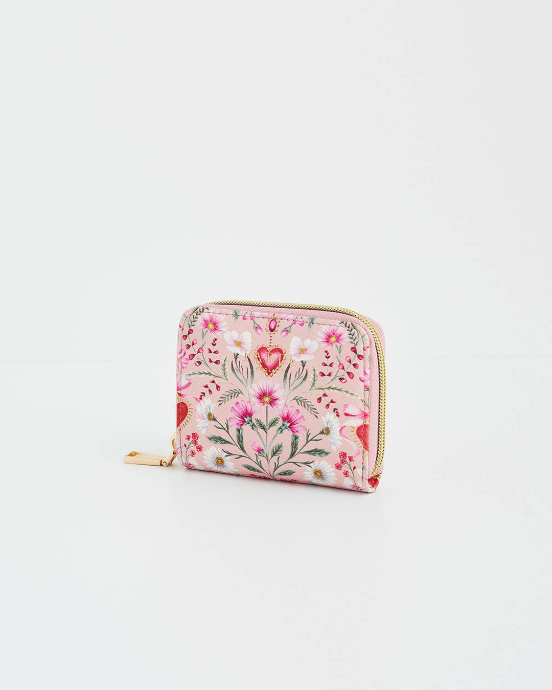 Floral Heart Pink Purse