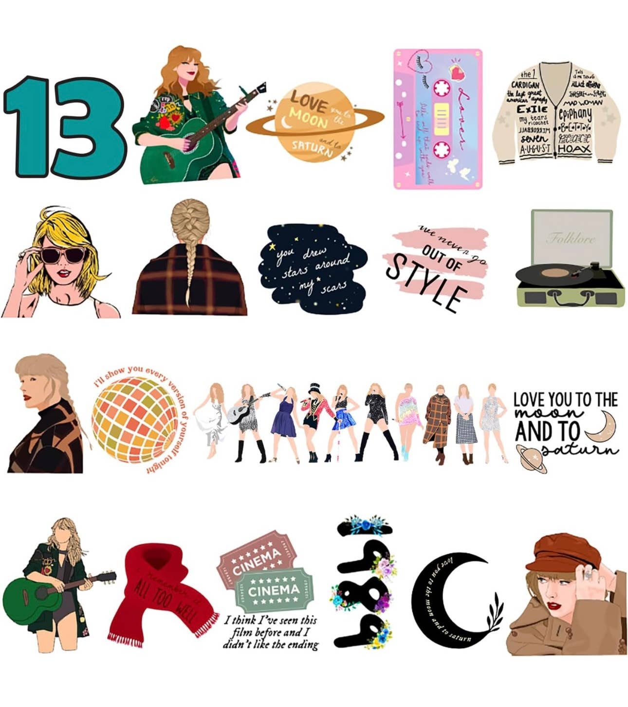 Taylor Swift tattoos pack of 20