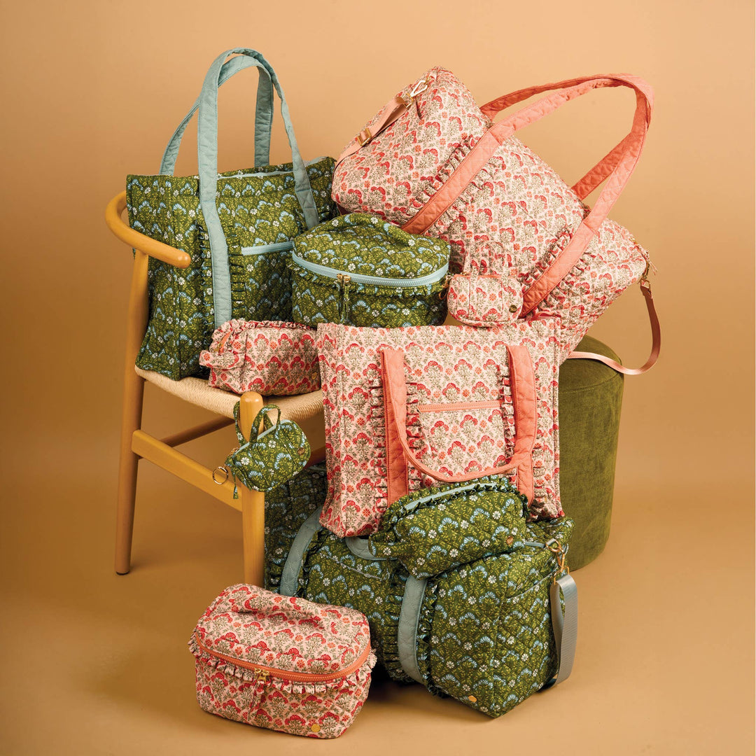 Essentials Quilted Cosmetic Pouch-Everbloom Dusty Rose