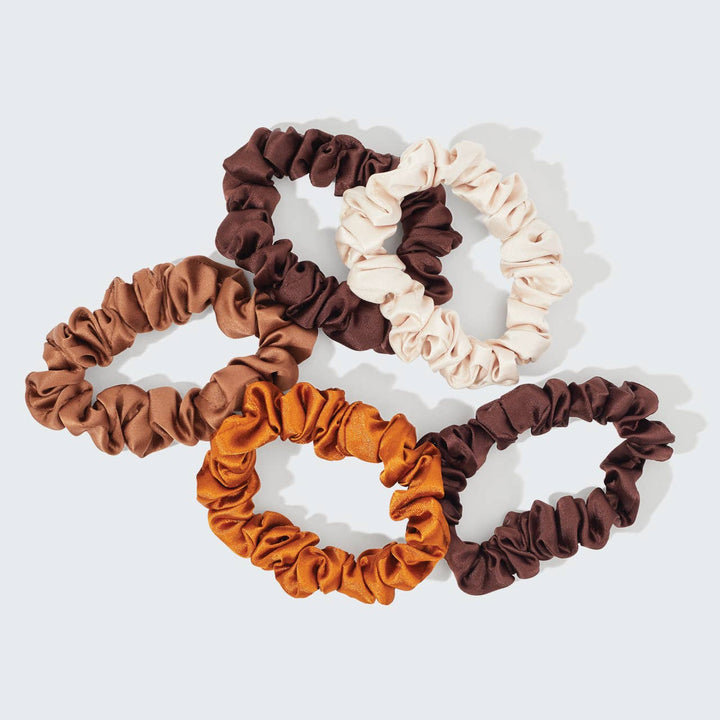 Satin Petite Scrunchies 5pc Set