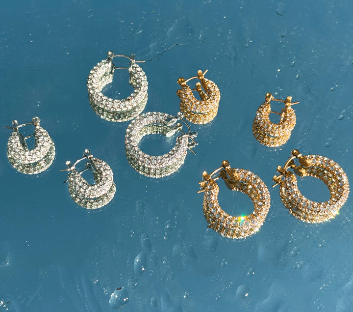 Earrings-Disco Baby Hoops