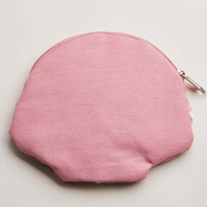 Beaded Coin Purse-Seashell with Pearl Accent