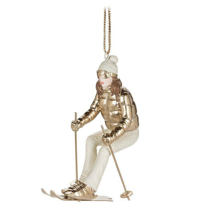 Ornament-Downhill Skier Gal